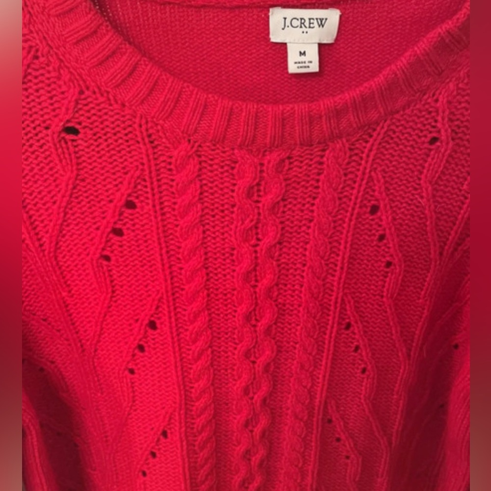 Red J.Crew Sweater - Picture 3 of 3
